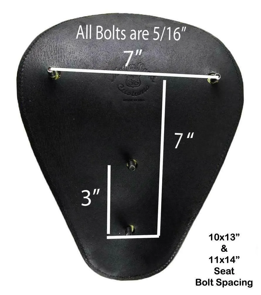 11x14 AntBrn Gator Snub Nose Leather Spring Seat Chopper Bobber Harley Sportster