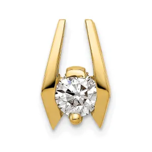 14k Yellow Gold 5.25mm AA Diamond Slide