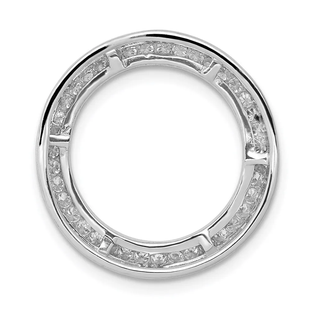14kw Lab Grown Diamond SI1/SI2, G H I, Circle Pendant