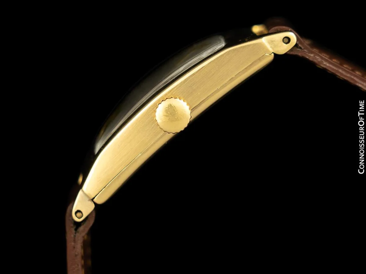 1937 Patek Philippe "Tegolino" Vintage Mens Rectangular Watch - 18K Gold