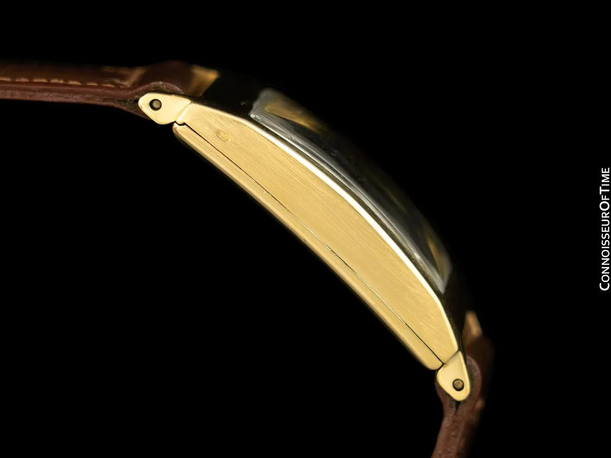 1937 Patek Philippe "Tegolino" Vintage Mens Rectangular Watch - 18K Gold