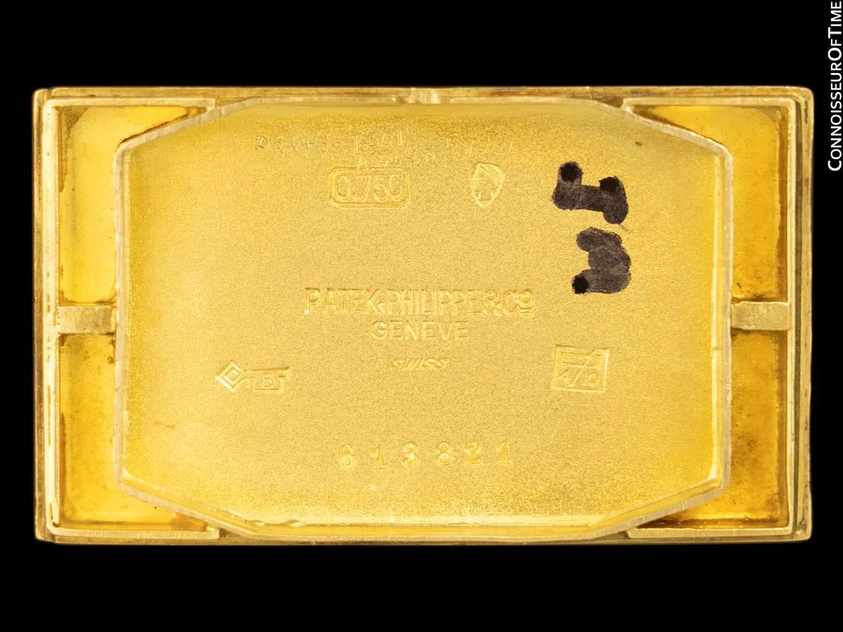 1937 Patek Philippe "Tegolino" Vintage Mens Rectangular Watch - 18K Gold