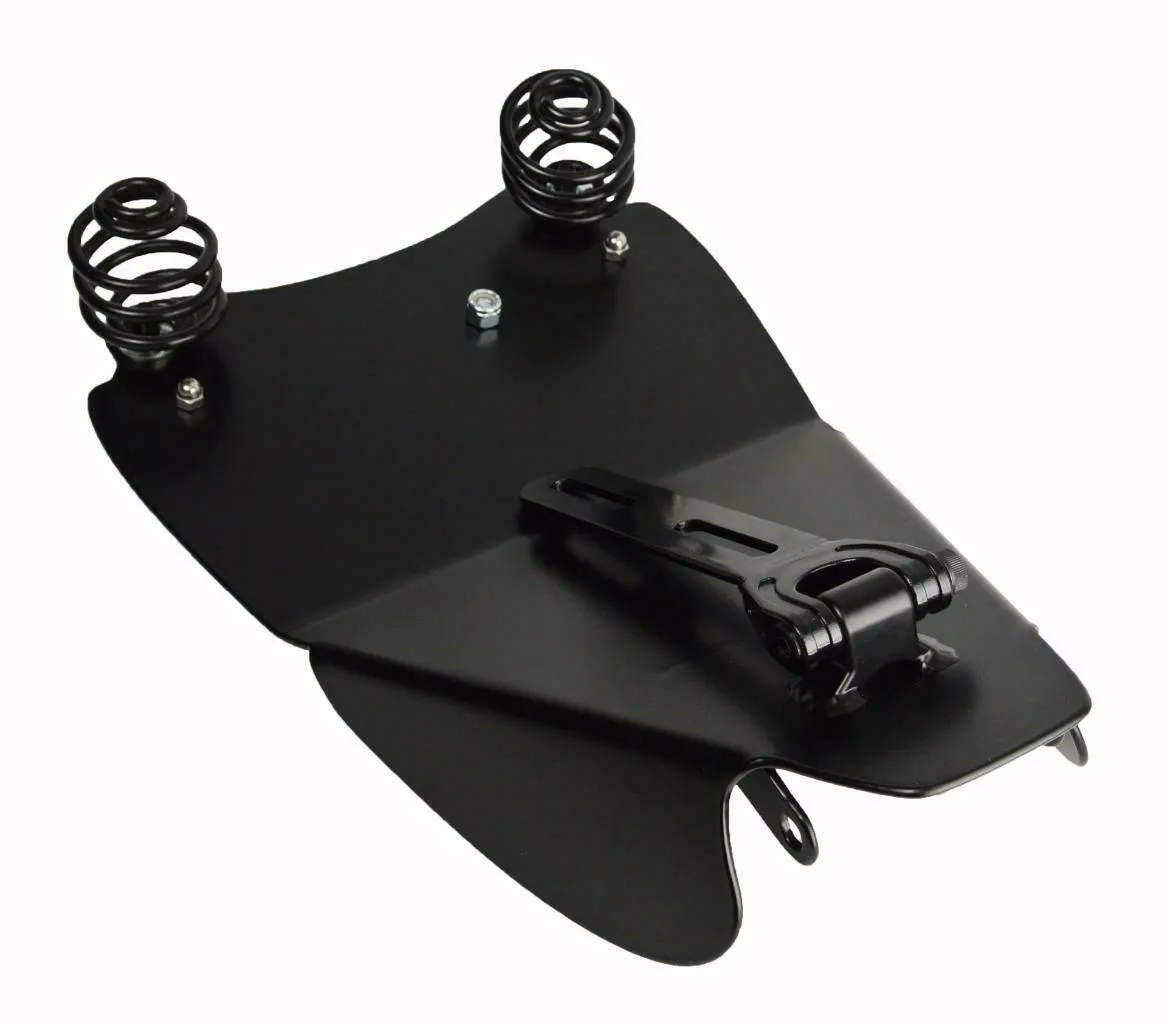 1996-2005 Harley Dyna Spring Solo Tooled Seat, Mounting Kit Sun Burst Rivets pad