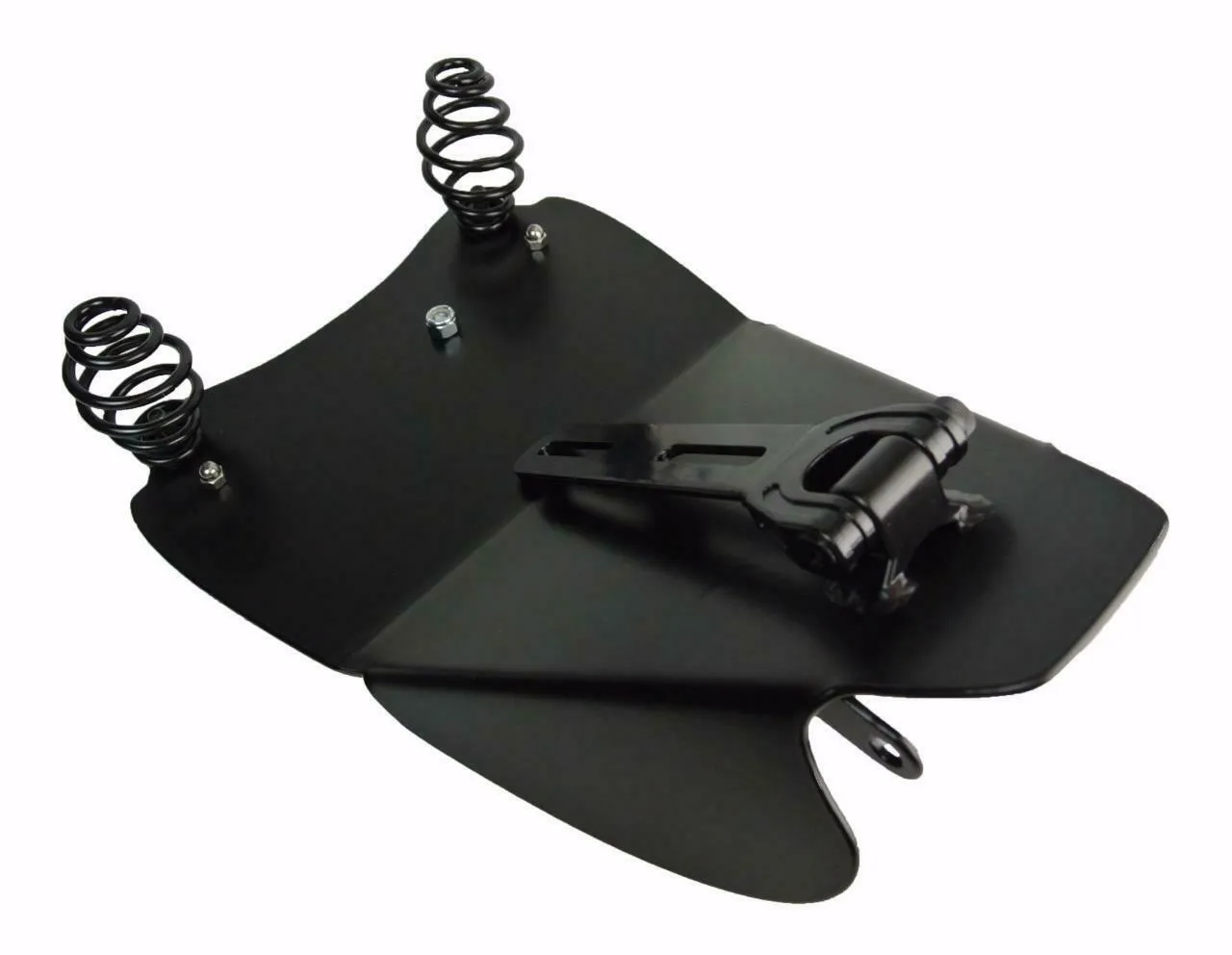 1996-2005 Harley Dyna Spring Solo Tooled Seat, Mounting Kit Sun Burst Rivets pad