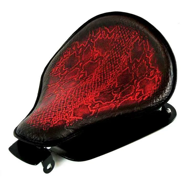 2004-2006 Sportster Harley Spring Seat Conversion Kit Ant Red Snake Python bcs