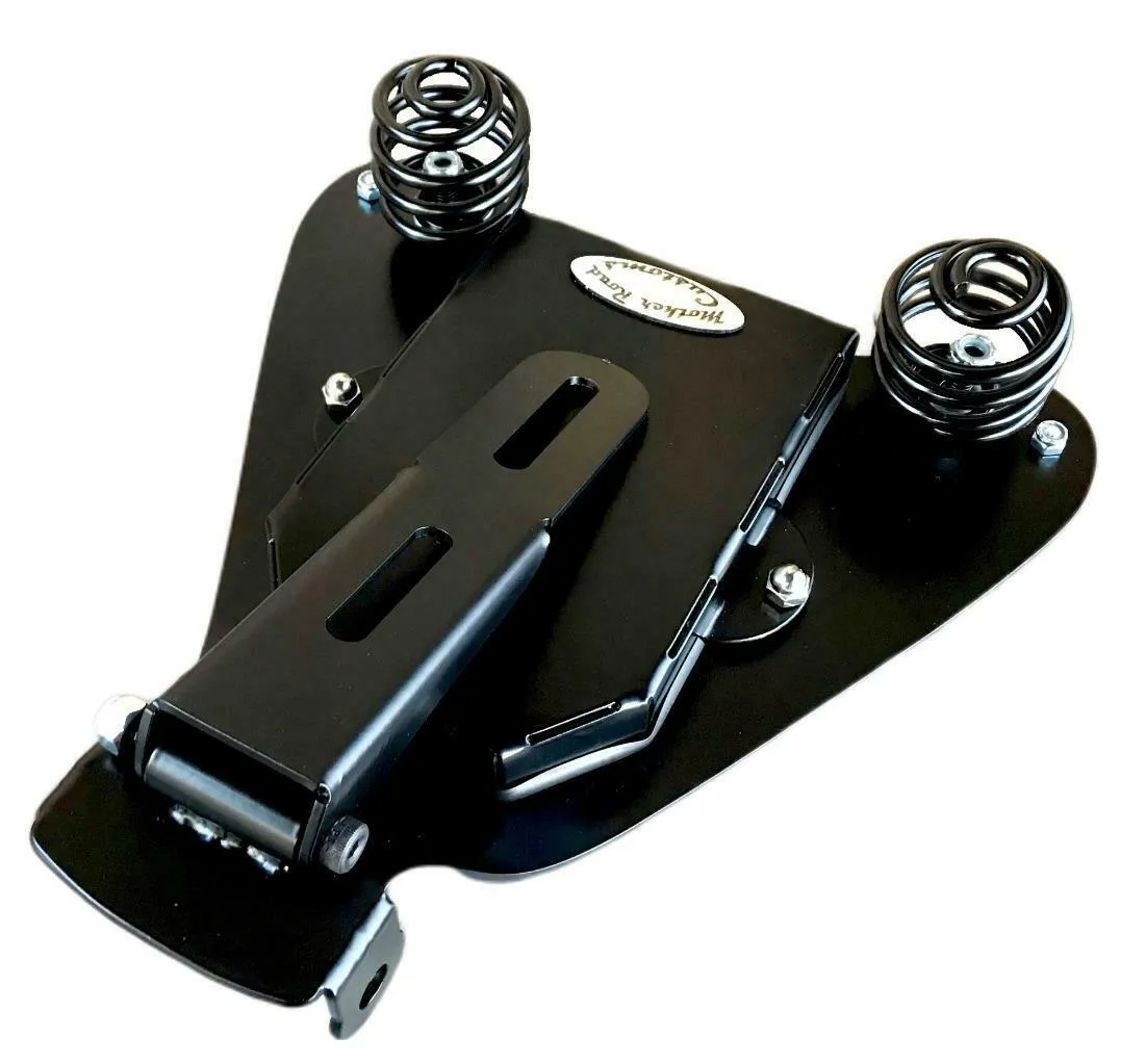 2004-2006 Sportster Harley Spring Solo Seat P-Pad Kit Black Alligator Leather bs