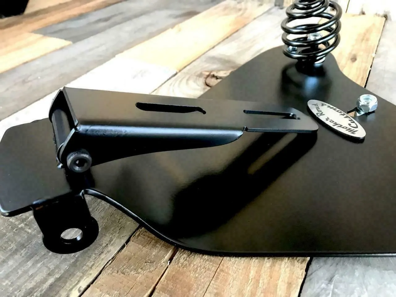 2010-2022 Harley Sportster Seat Spring Solo Brown Distressed Tuck Roll Leather Chopper