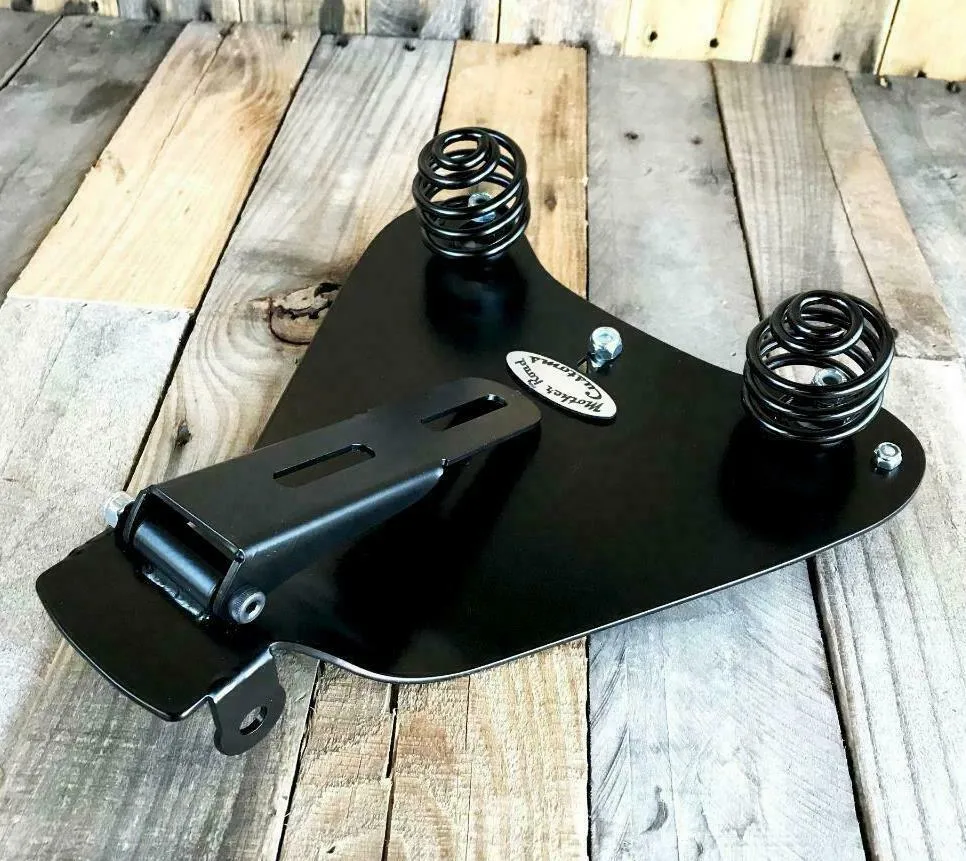 2010-2022 Sportster Harley Spring Solo Seat Mount Kit Brown Tooled Leather bcs