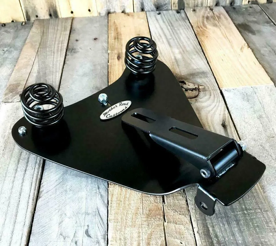 2010-2022 Sportster Harley Spring Solo Seat Mount Kit Brown Tooled Leather bcs