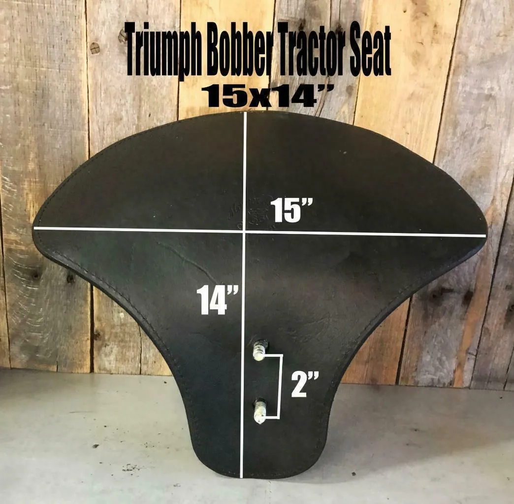 2017-2025 Triumph Bobber 15x14" Black Tuck & Roll Solo Tractor Seat Window