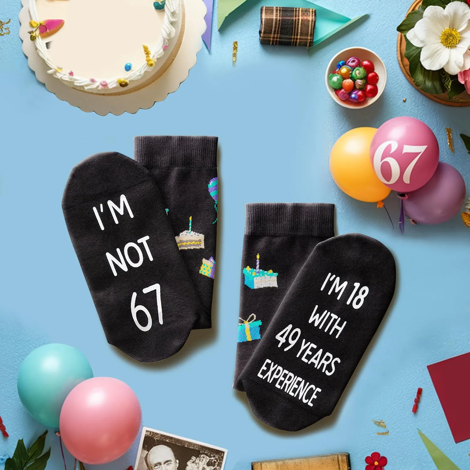 67th Years Old Birthday Gifts for Men - Socks for 67 Year Olds, Gift Ideas for 67 Year Old Man Woman, 67th Birthday Gifts