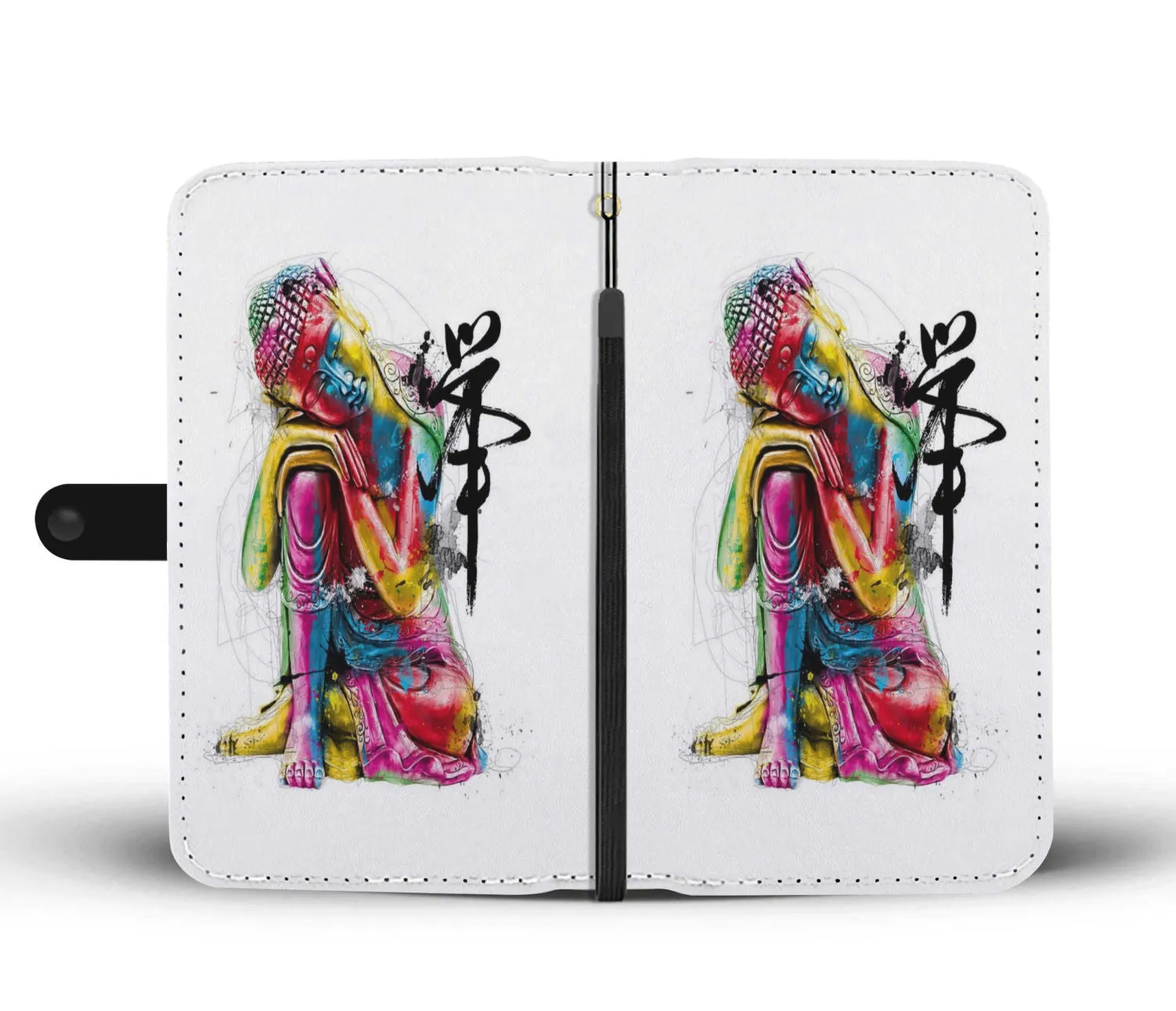 Abstract Buddha Wallet Phone Case