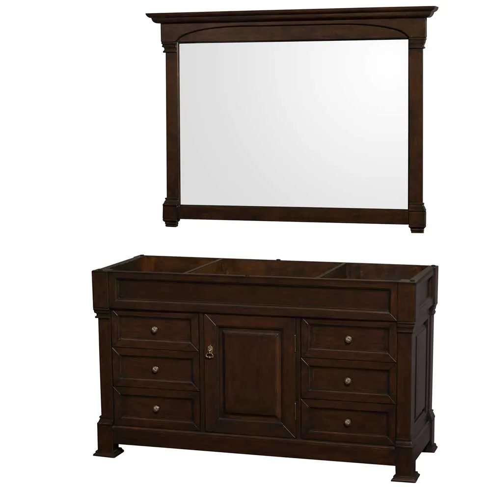 Andover 60 Inch Single Bathroom Vanity in Dark Cherry