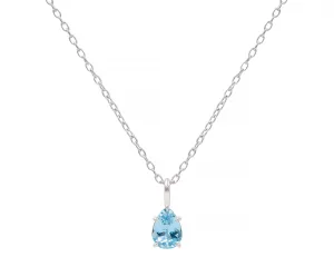 Aquamarine Teardrop Pendant