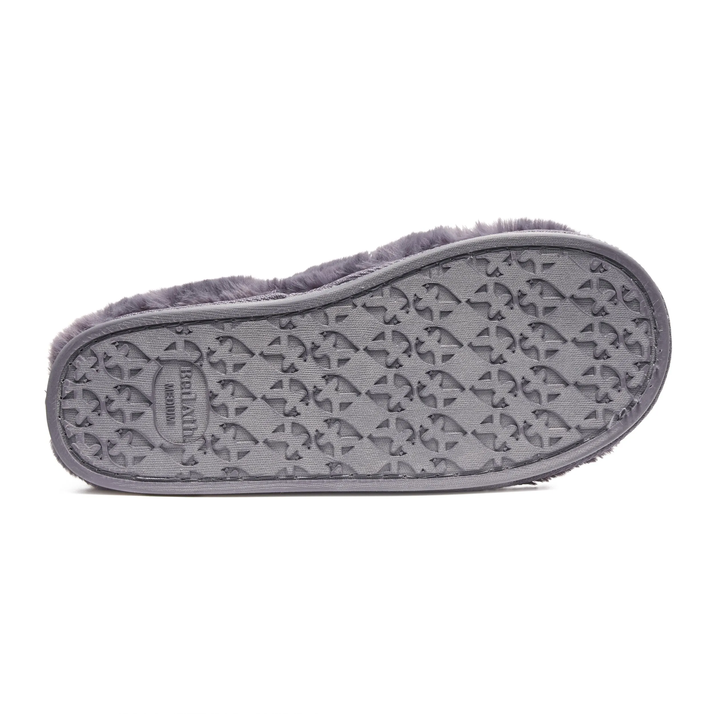 Ariana - 100% Recycled Faux Fur Mule Slipper - Ink