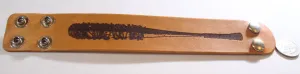Bat barbed wired, Negan, walking dead laser engraved stained leather bracelet