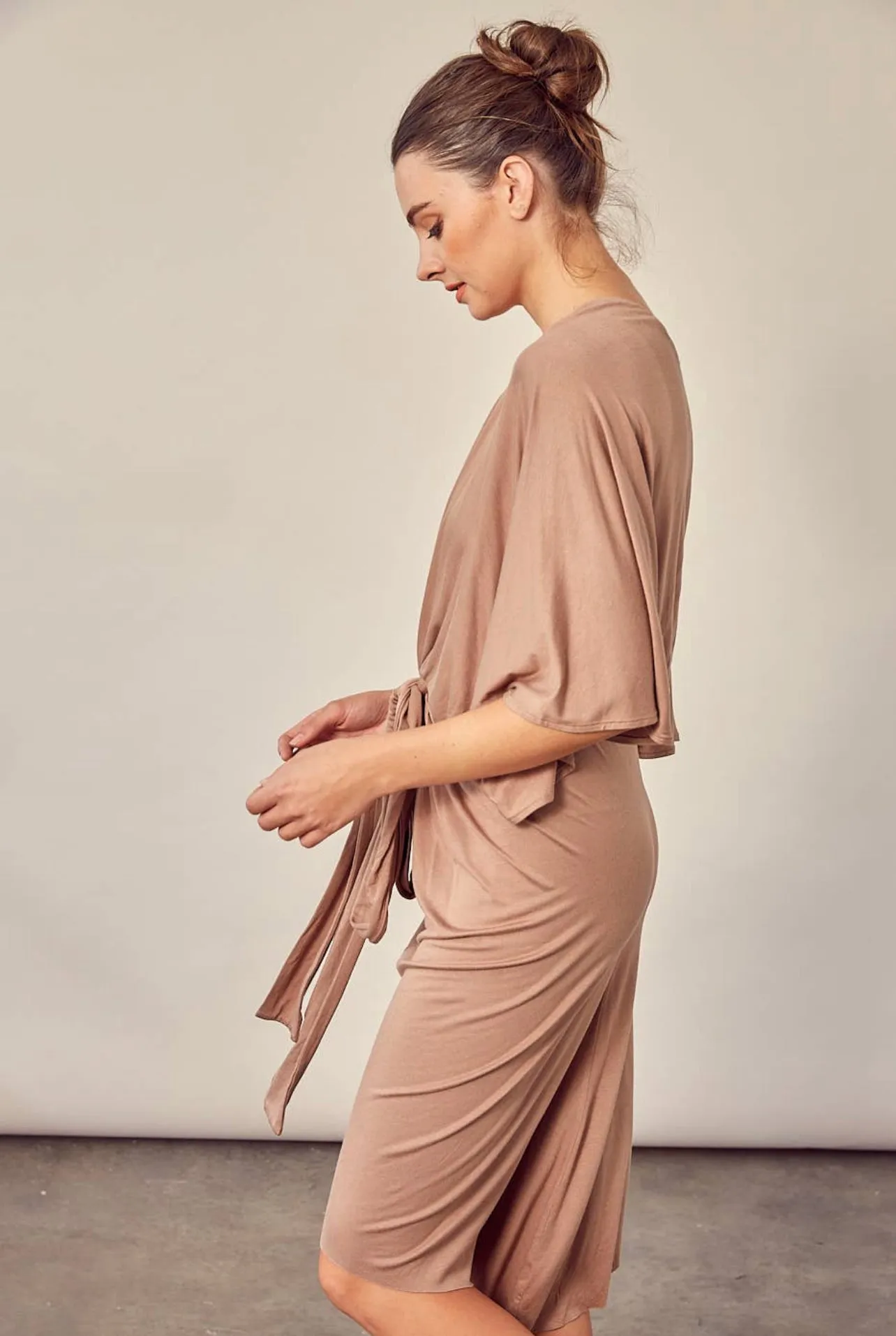BLANCA KIMONO TIE DRESS