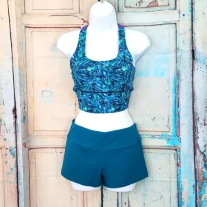 Born Primitive Teal Booty Shorts &amp;  Intensity WZA Sports Bra Set