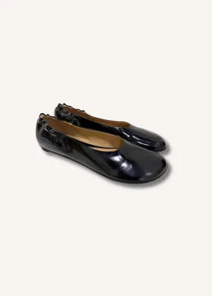 Bottega Veneta Glossed Leather Ballet Flats