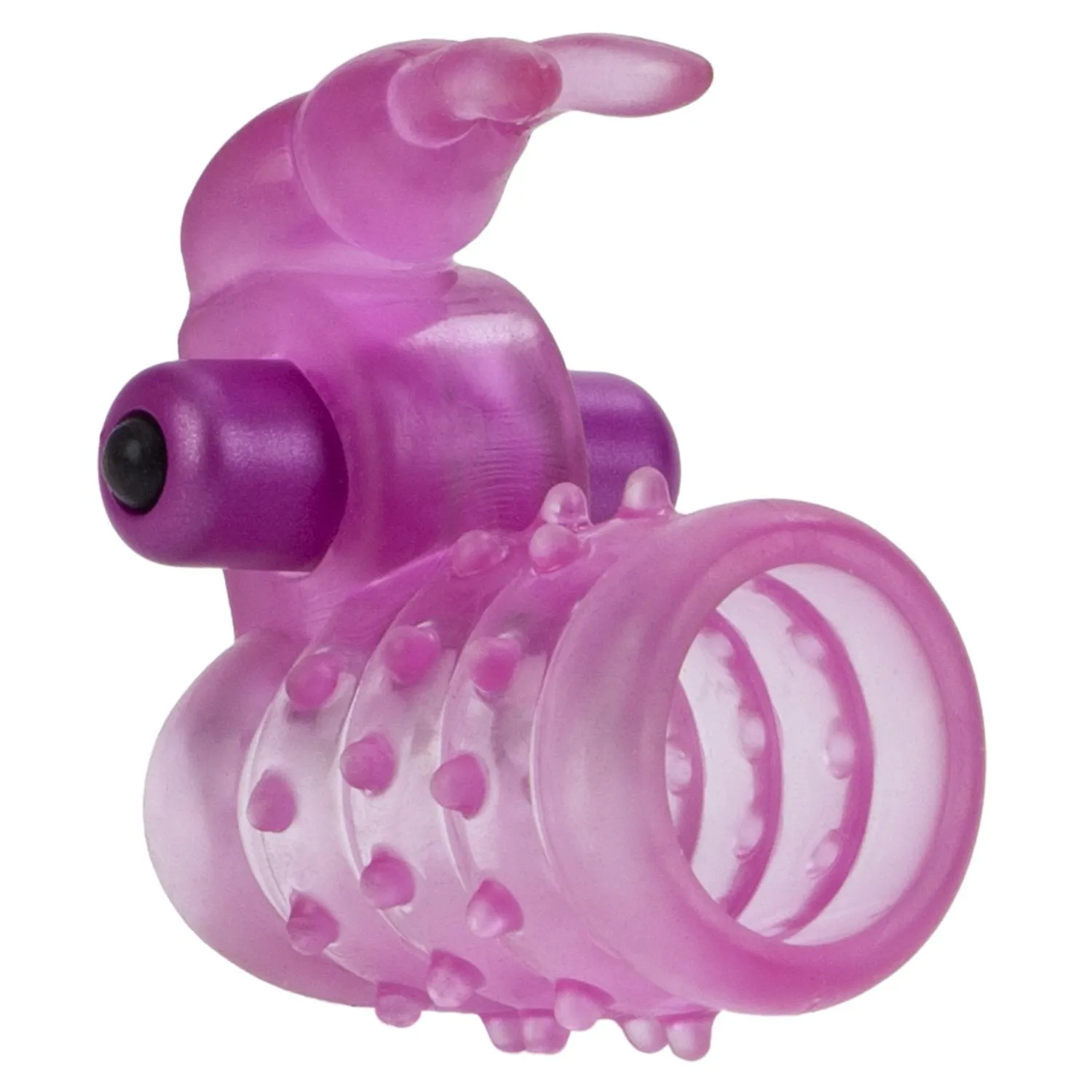 CalExotics Basic Essentials Stretchy Vibrating Bunny Enhancer