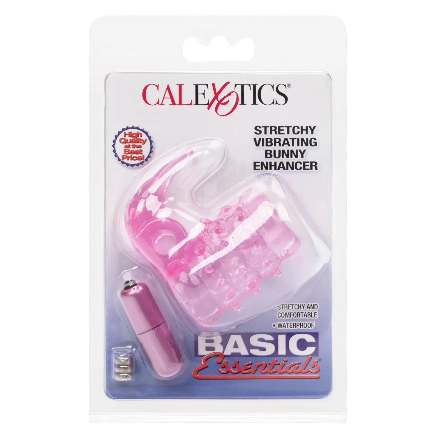 CalExotics Basic Essentials Stretchy Vibrating Bunny Enhancer