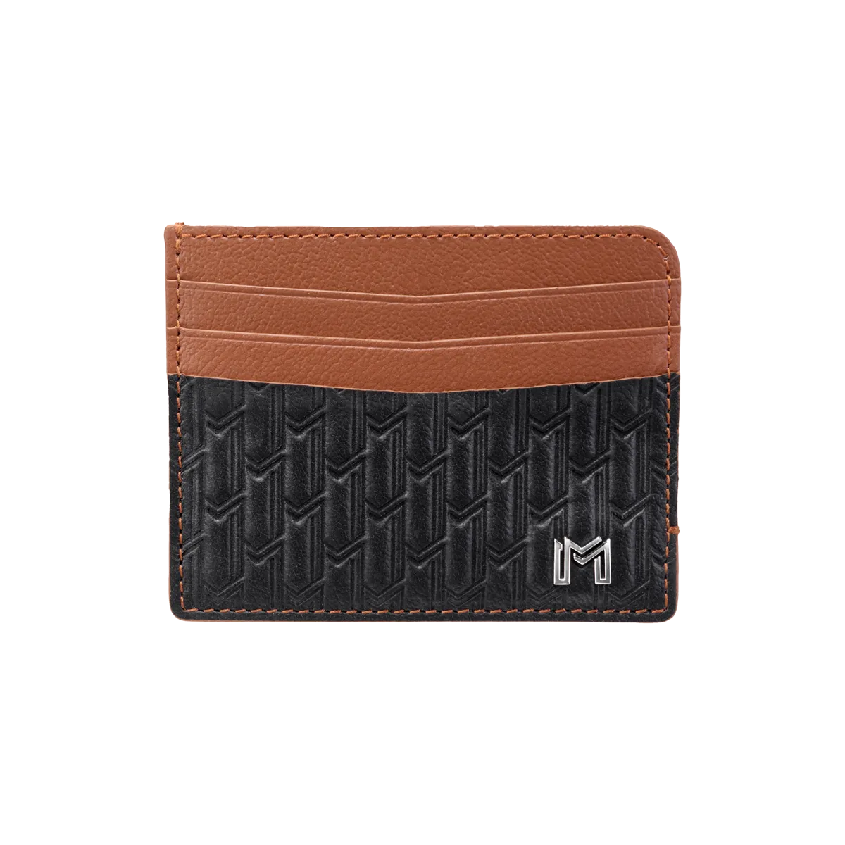 Camel Leather Black & Tan / Silver