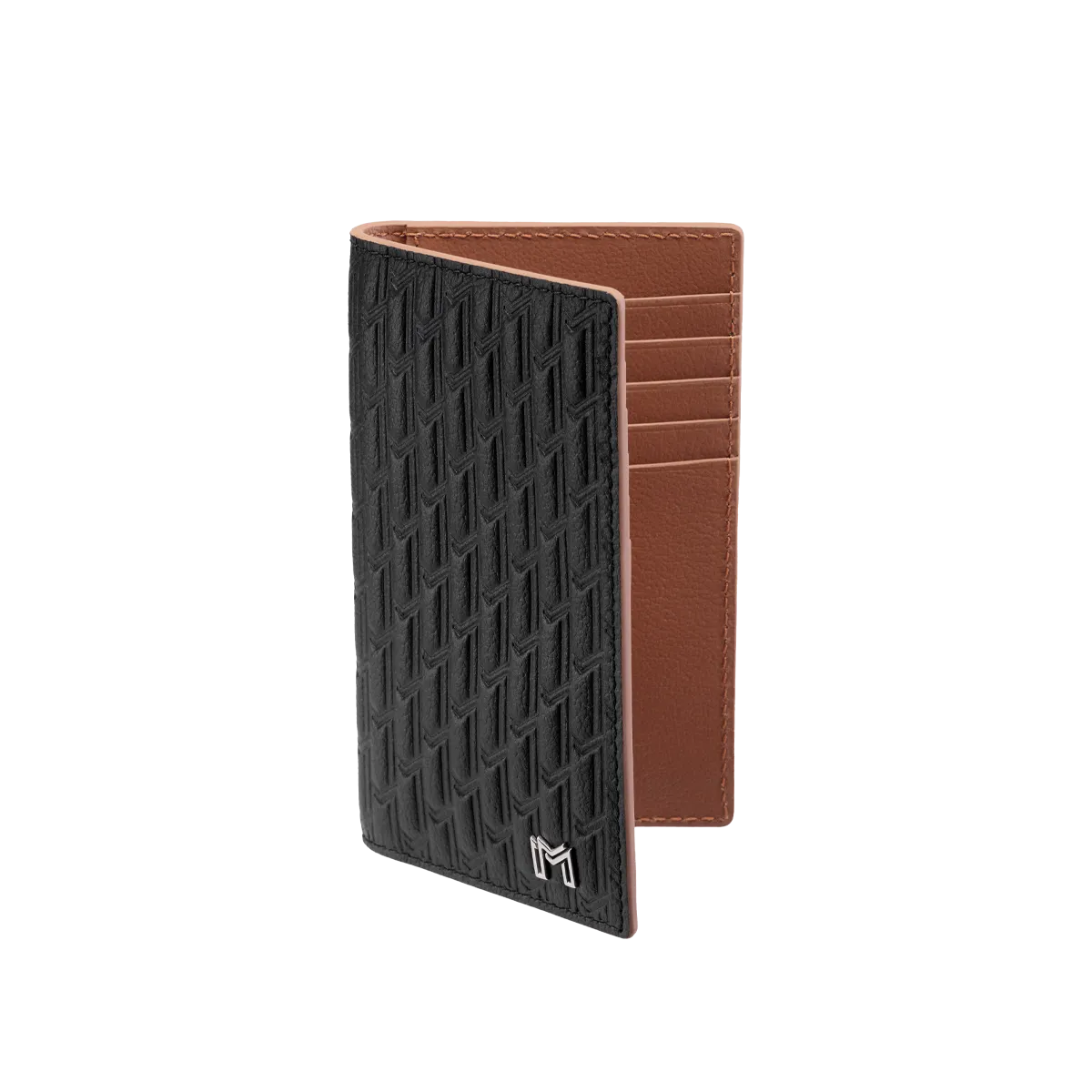 Camel Leather Black & Tan / Silver