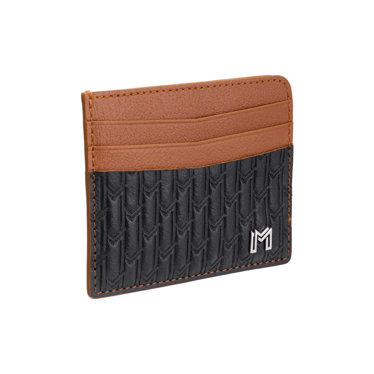 Camel Leather Black & Tan / Silver