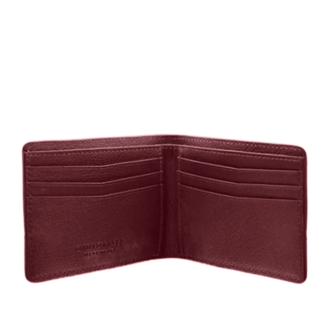 Camel Leather Burgundy / Silver