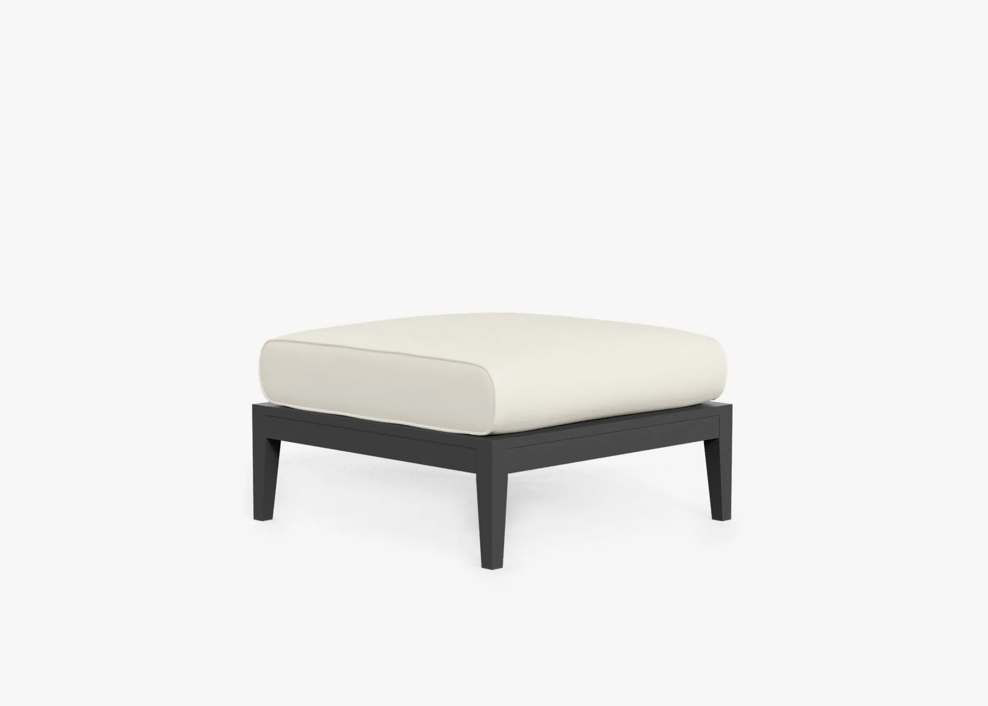 Charcoal Aluminum Outdoor Ottoman (Open Box)