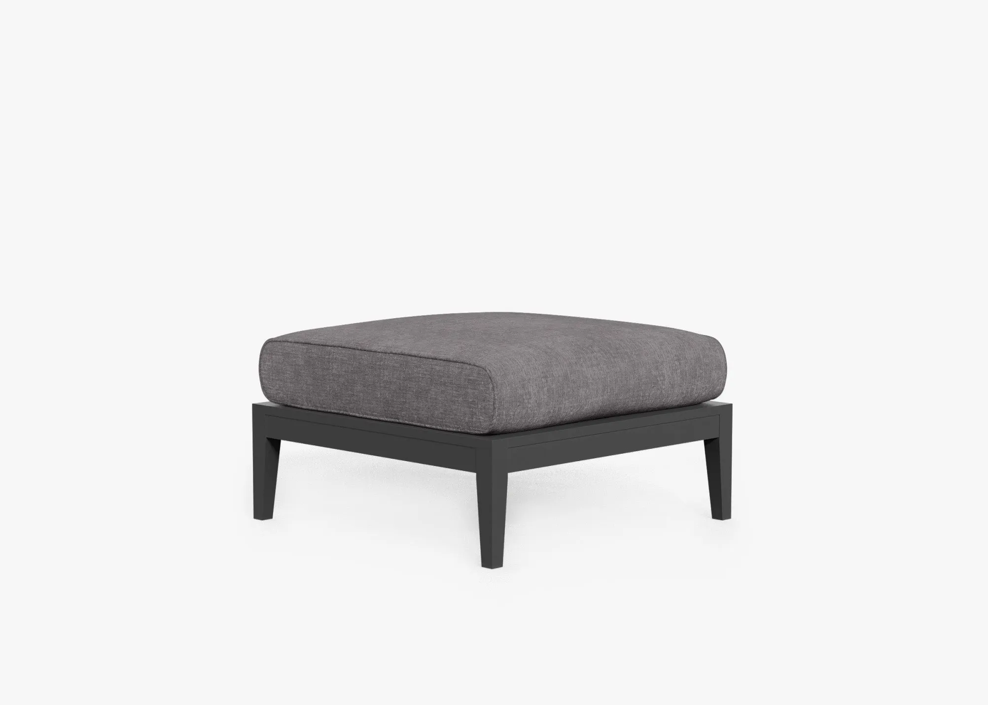 Charcoal Aluminum Outdoor Ottoman (Open Box)