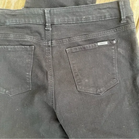 CHICOS1 SO SLIMMING Slim BLACK STRETCHY  STRAIGHT LEG JEANS