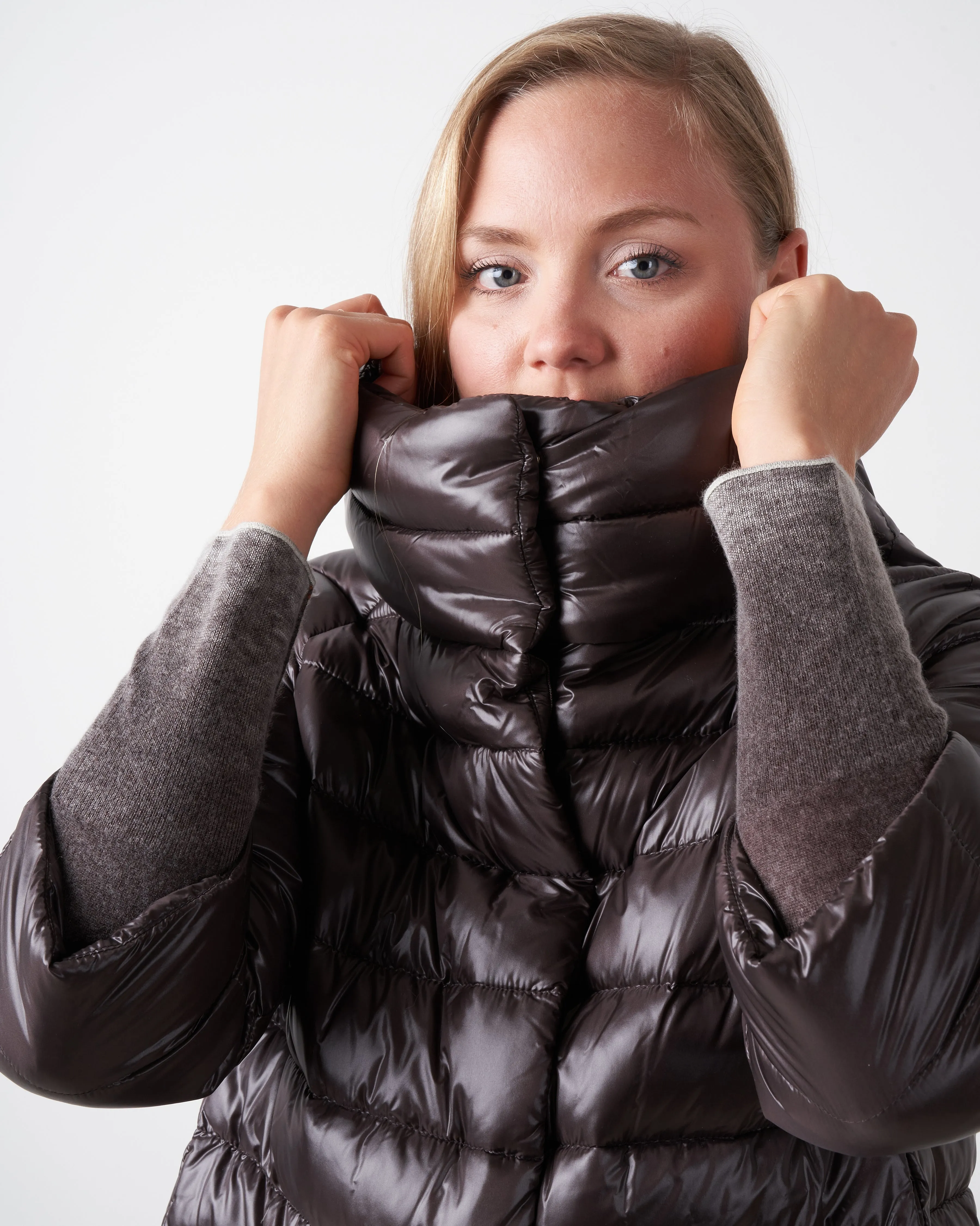 classic nylon 3/4 bolero - espresso