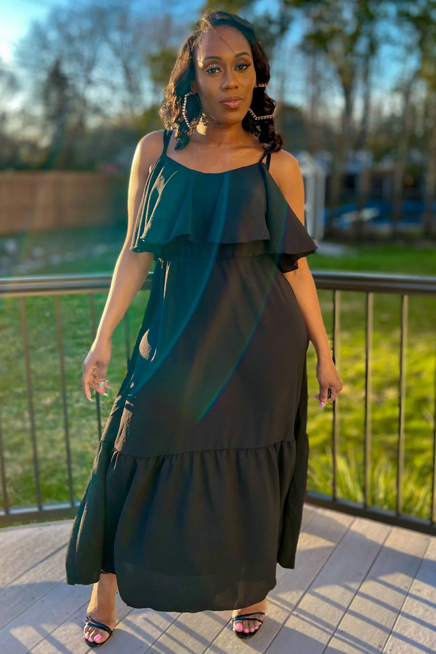 COLD SHOULDER MAXI