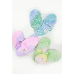 Comfy Tie Dye Star Print Slipper