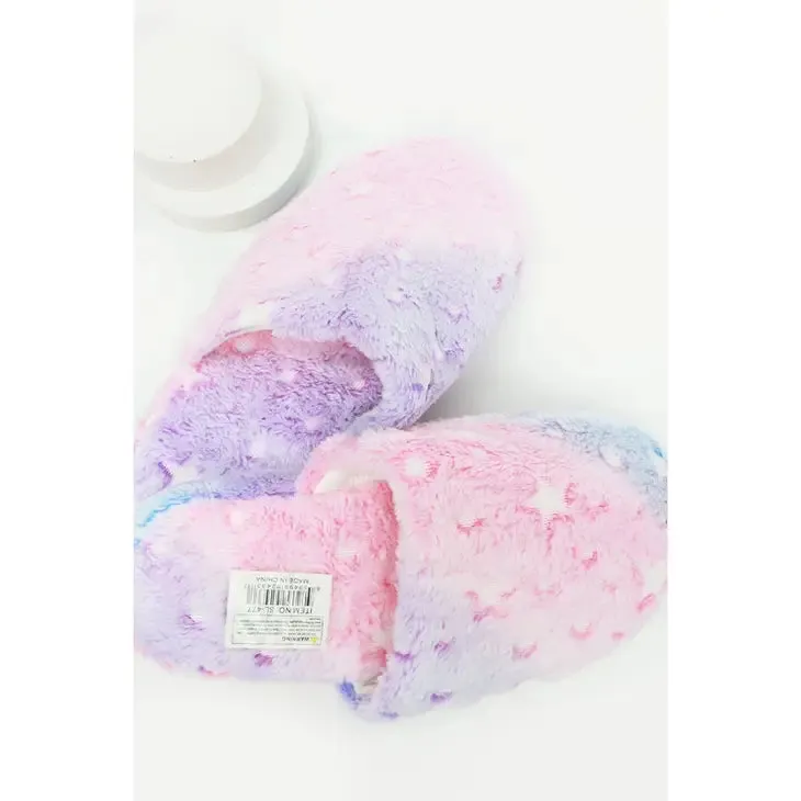 Comfy Tie Dye Star Print Slipper