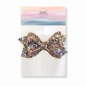 Confetti Glitter Pinch Hair Bow