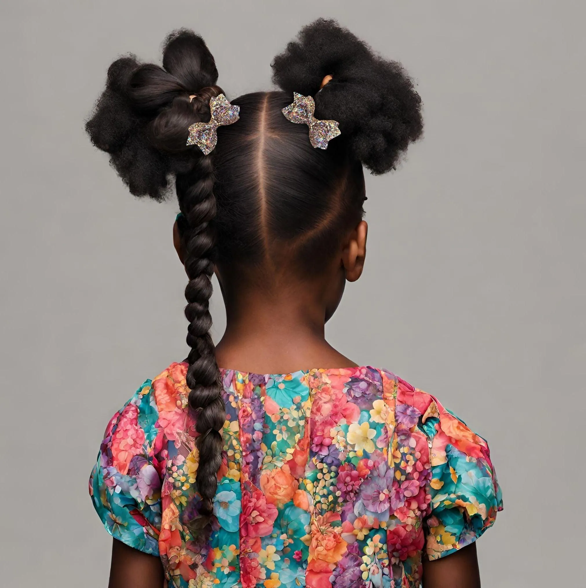 Confetti Glitter Pinch Hair Bow