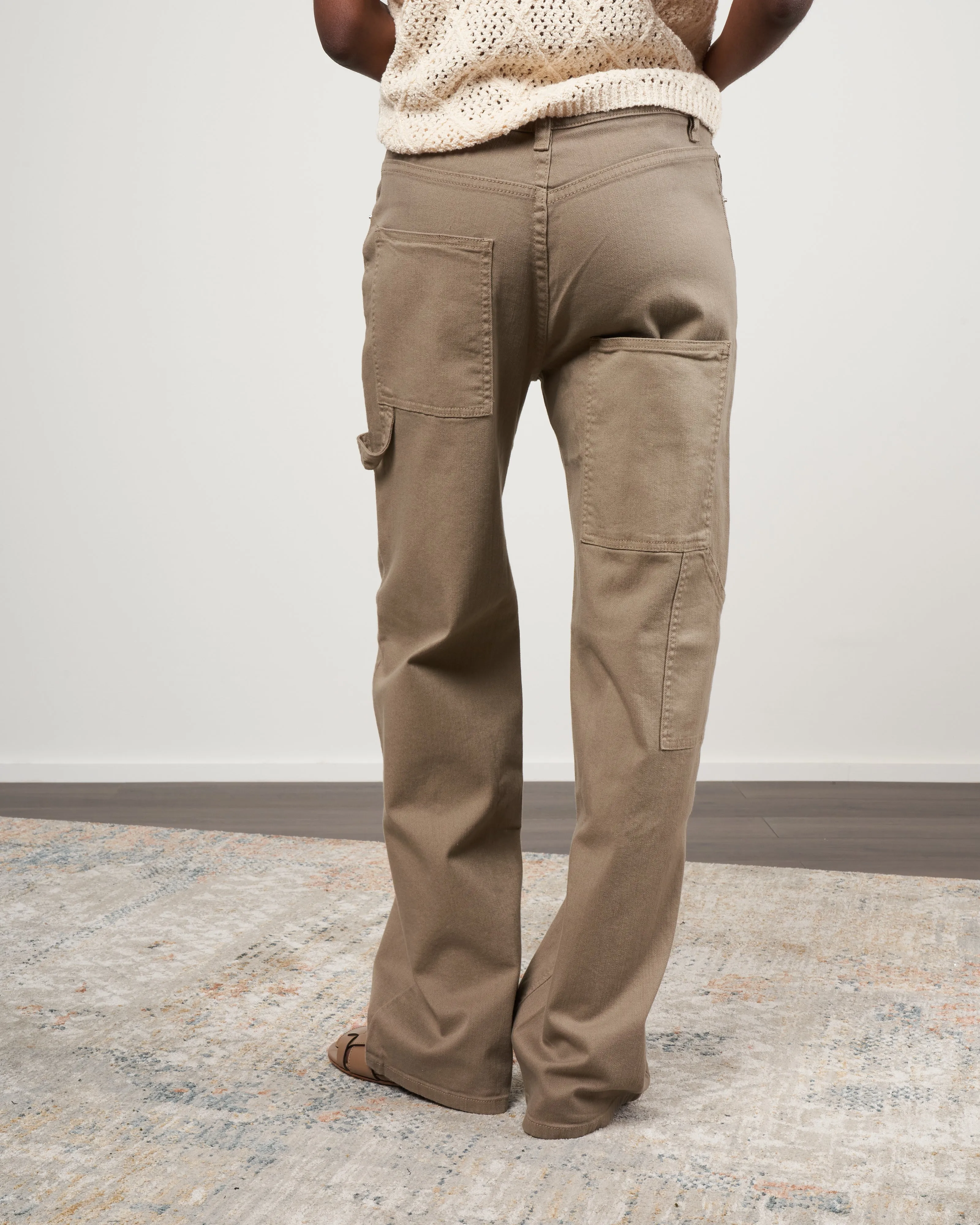 cotton drill sam jean - dark clay