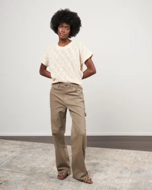 cotton drill sam jean - dark clay