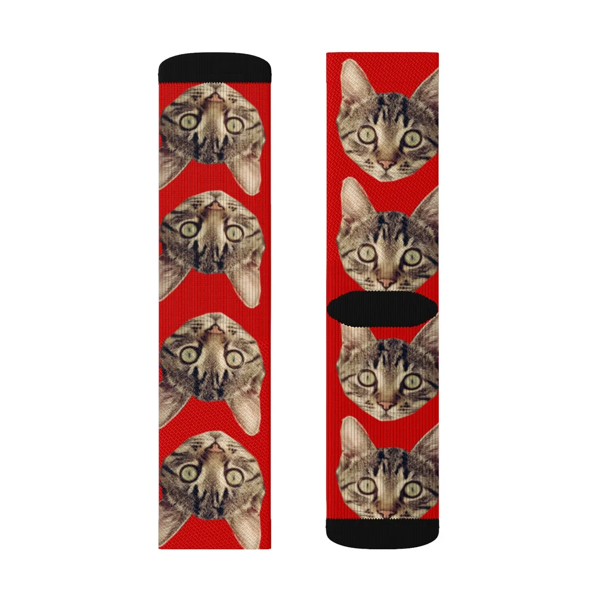 Custom Cat Socks, Cat face Socks - Sublimation Socks