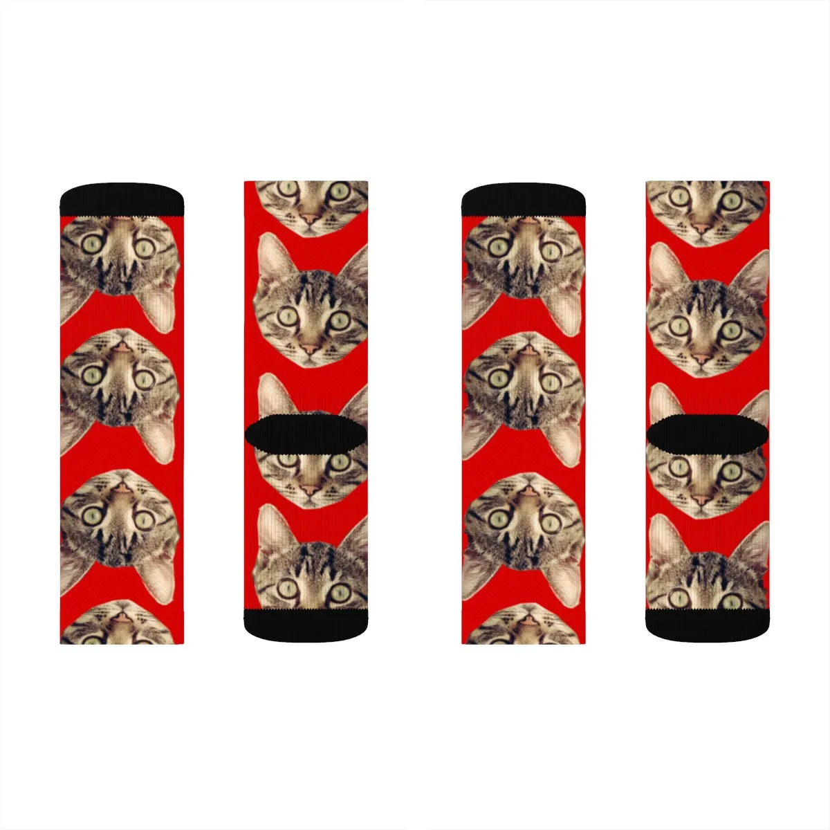 Custom Cat Socks, Cat face Socks - Sublimation Socks
