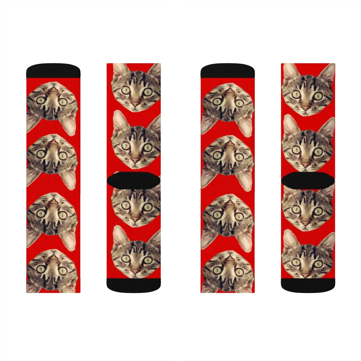 Custom Cat Socks, Cat face Socks - Sublimation Socks