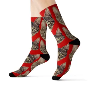 Custom Cat Socks, Cat face Socks - Sublimation Socks