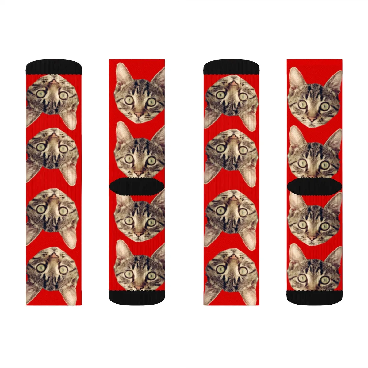 Custom Cat Socks, Cat face Socks - Sublimation Socks