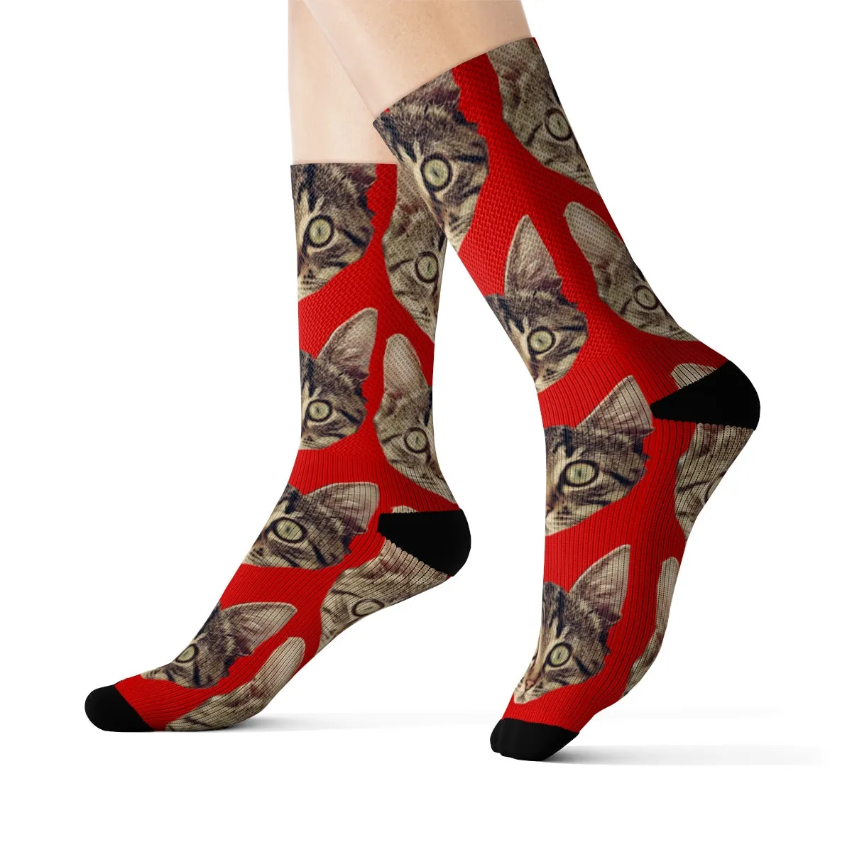 Custom Cat Socks, Cat face Socks - Sublimation Socks