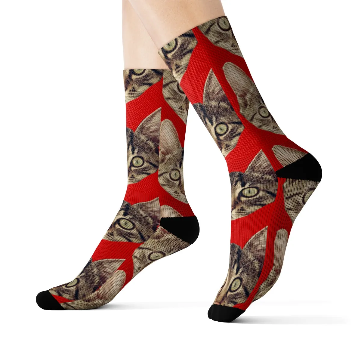 Custom Cat Socks, Cat face Socks - Sublimation Socks