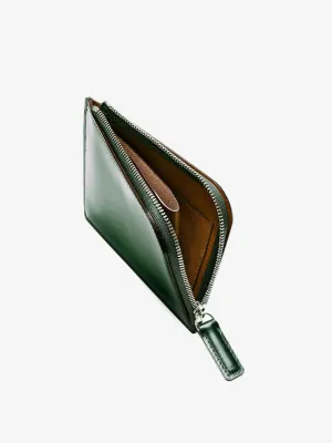Dark Green Cordovan L Zip Wallet