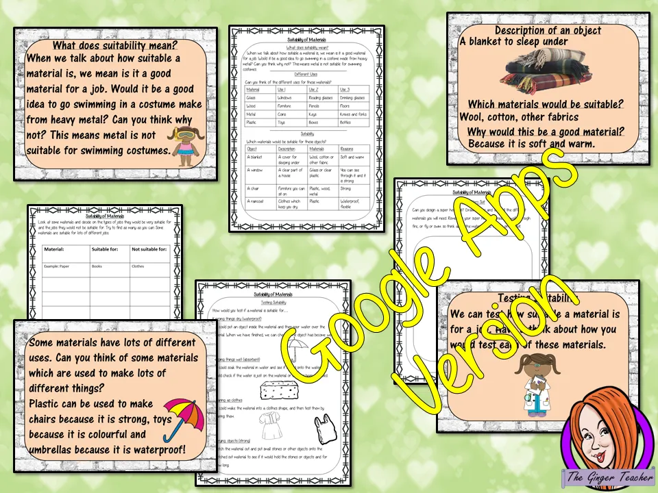 Distance Learning Suitability of Materials Google Slides Lesson