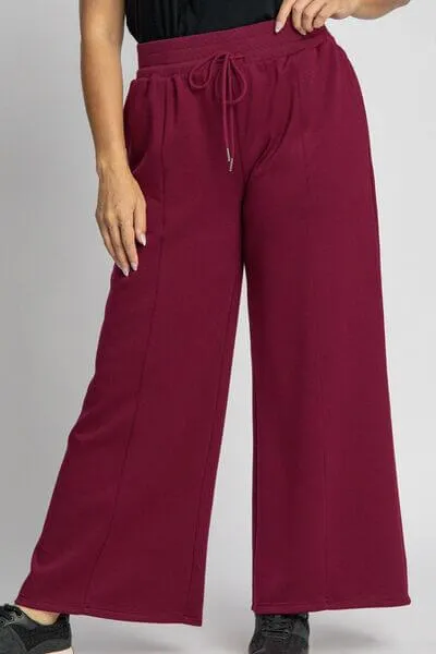 Drawstring Wide Leg Pants with Pockets – Comfort & Style